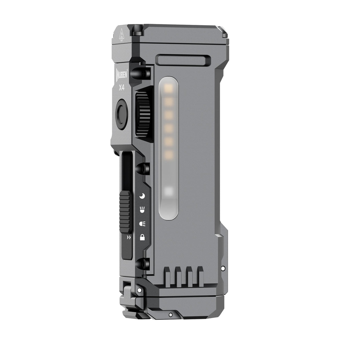 WUBEN X4 Grey – EDC LED Lommelygte, 1.500 Lumen - Gelblastershop.dk