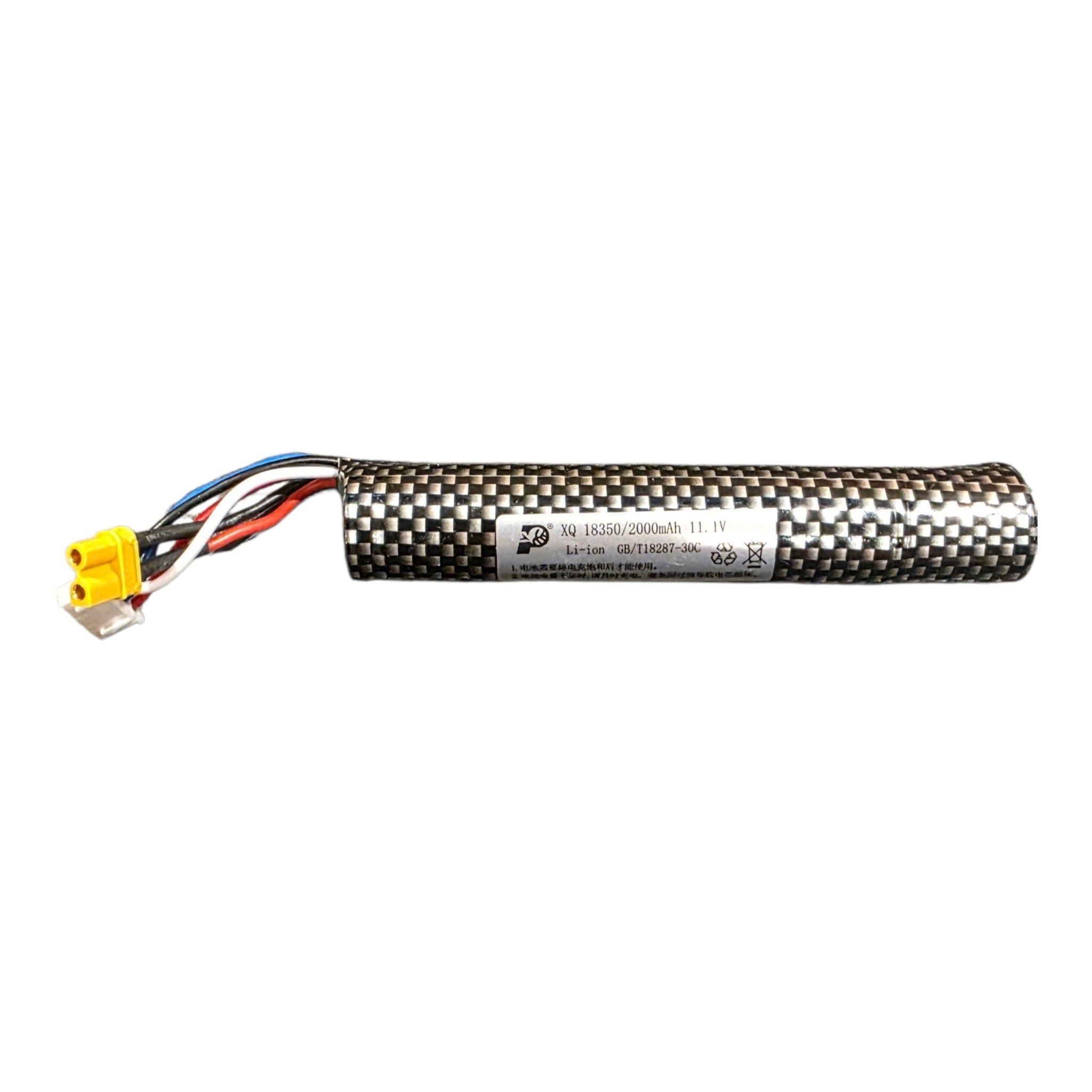 XQ Li-ion batteri 11.1V – 2000 mAh (3S, 18350) XT30 - Gelblastershop.dk