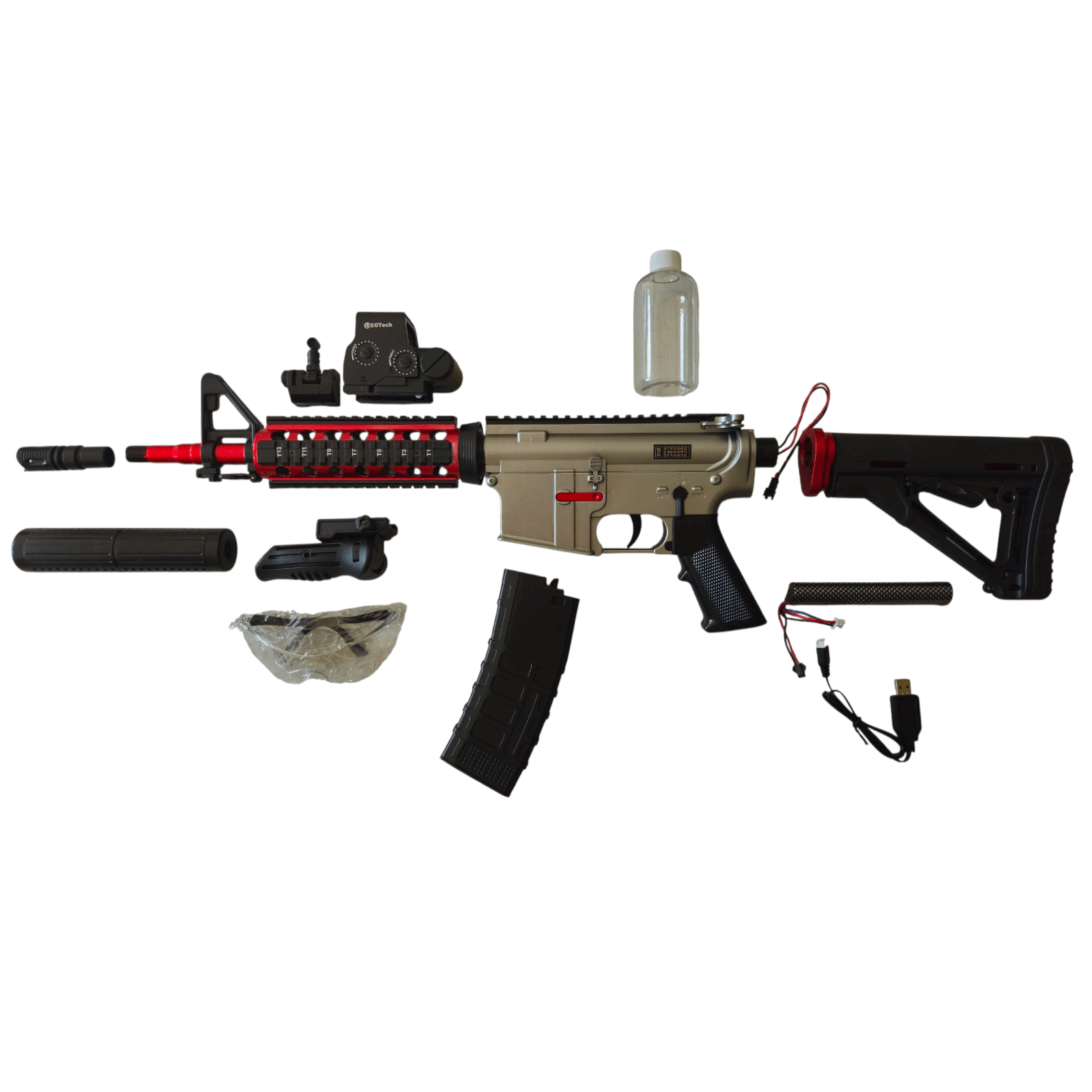 Xs 18 Red/Metal Gel Blaster TopModel - Gelblastershop.dk